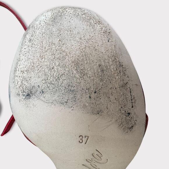 Tangolera Argentine Tango Red Leather Strappy Sandals - Size 37 (6.5) - Picture 12 of 15